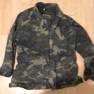 Free People shirt camo jacket